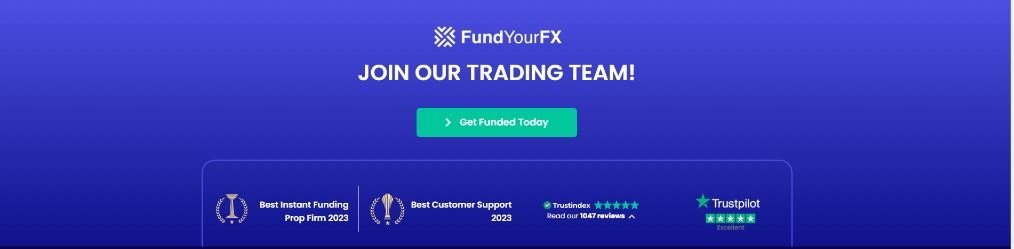 Fundyourfx funded trading awards best instant funding prop firm and best customer service