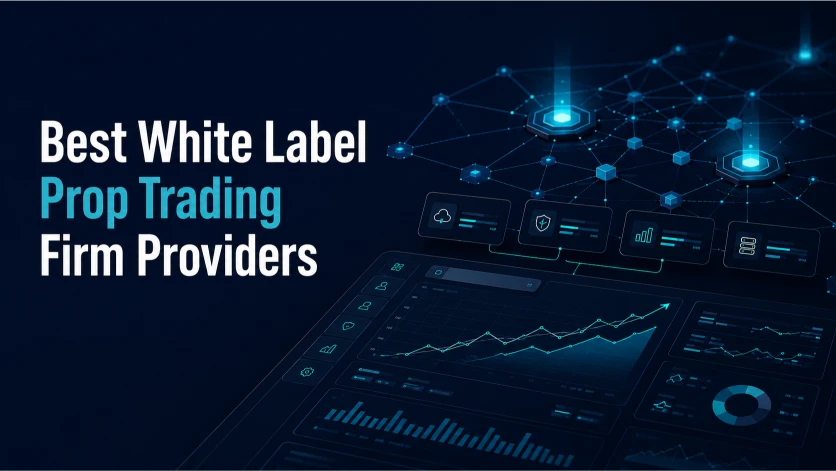 White label prop trading firm technology infrastructure illustration — FundedTrading B2B