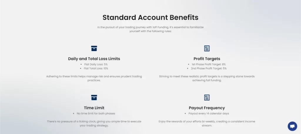 1of1 funding 2 standard account benefit