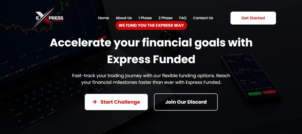 Express Funded homepage