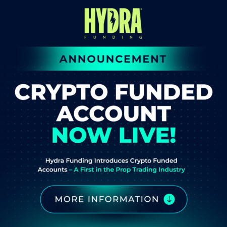 Hydra Funding Introduces Crypto Funded Accounts – A First in the Prop Trading Industry