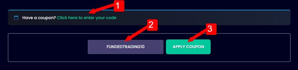 fundyourfx coupon code step 2