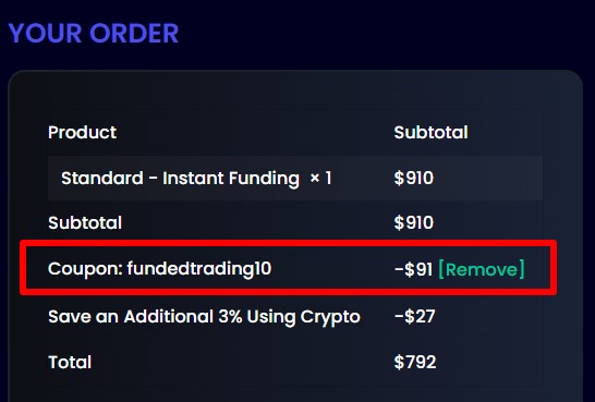 fundyourfx coupon code step 3