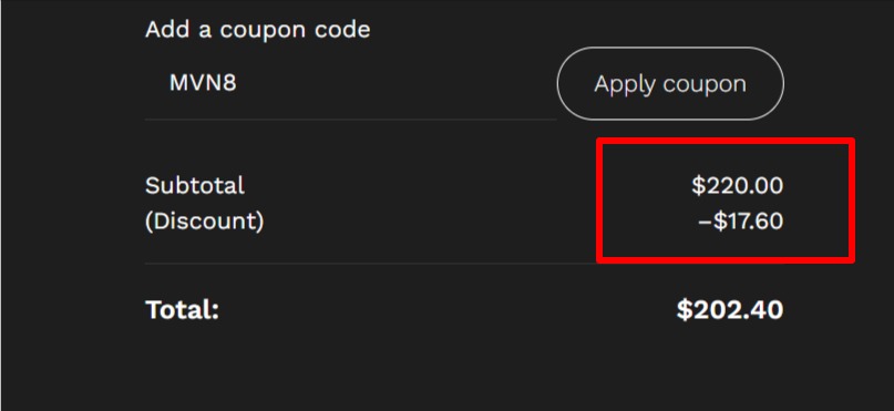 maven trading coupon code step 3