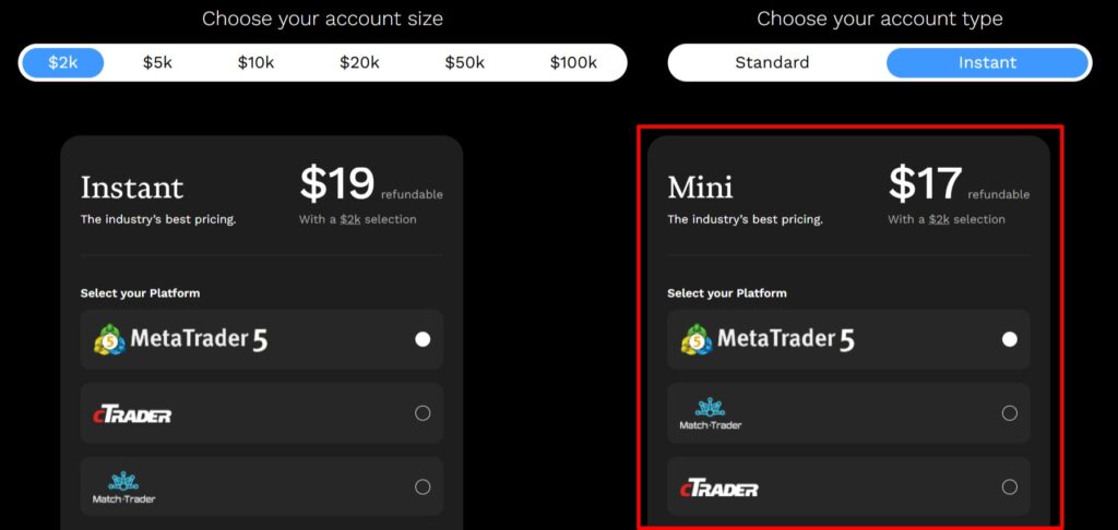 maven mini cheapest instant funding account