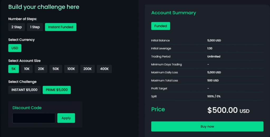 axis funded instant funding prime accounts