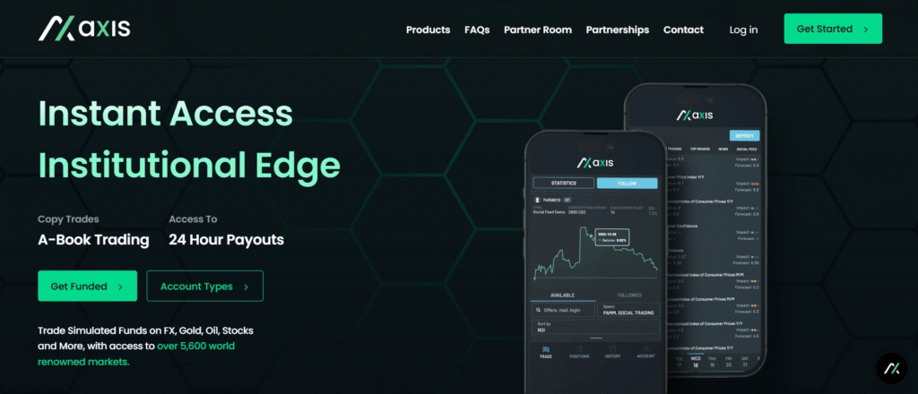 axis funded homepage